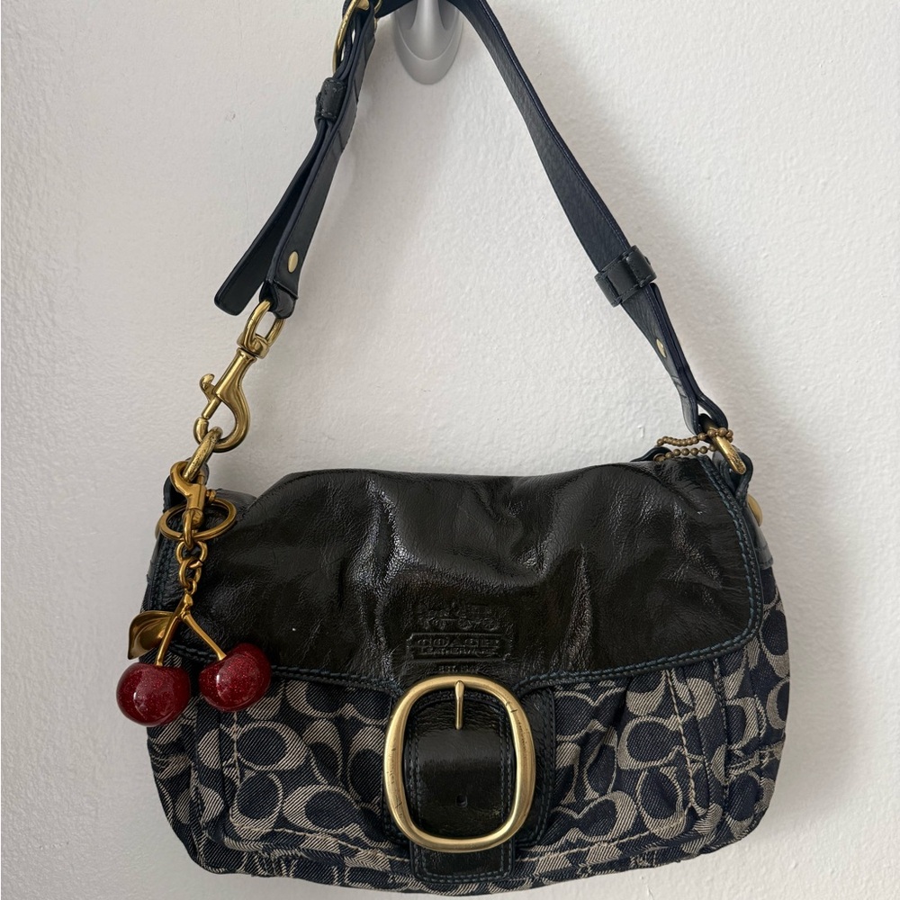 Vintage Coach Bleecker Signature Denim Shoulder Bag